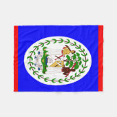 Flagge von Belize Fleecedecke (Vorderseite (Horizontal))