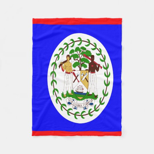 Flagge von Belize Fleecedecke (Vorderseite)