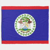 Flagge von Belize Fleecedecke (Vorderseite (Horizontal))