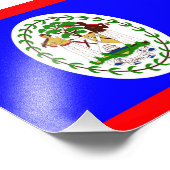 Flagge von Belize Fotodruck (Ecke)