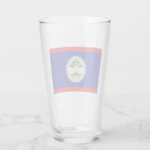 Flagge von Belize Glas (Rückseite)