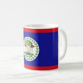 Flagge von Belize Kaffeetasse (VorderseiteRechts)