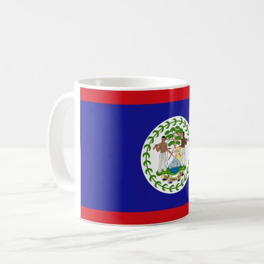 Flagge von Belize Kaffeetasse (Vorderseite Links)
