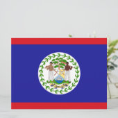 Flagge von Belize Karte (Stehend Vorderseite)