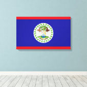 Flagge von Belize Leinwanddruck (Insitu (Holzboden))