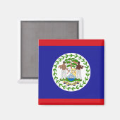 Flagge von Belize Magnet (Vorderseite/Rückseite)