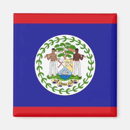 Flagge von Belize Magnet (Vorne)