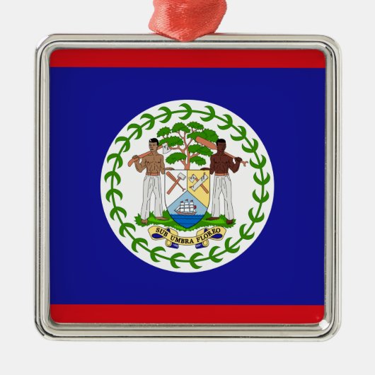 Flagge von Belize Ornament Aus Metall (Vorne)