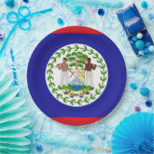 Flagge von Belize Pappteller (Party)