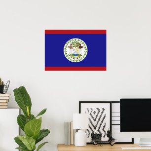 Flagge von Belize Poster