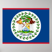 Flagge von Belize Poster (Vorne)