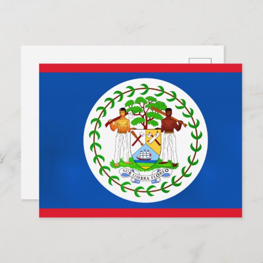 Flagge von Belize Postkarte (Vorne/Hinten)