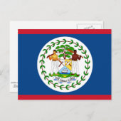 Flagge von Belize Postkarte (Vorne/Hinten)