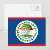 Flagge von Belize Postkarte (Vorne/Hinten)