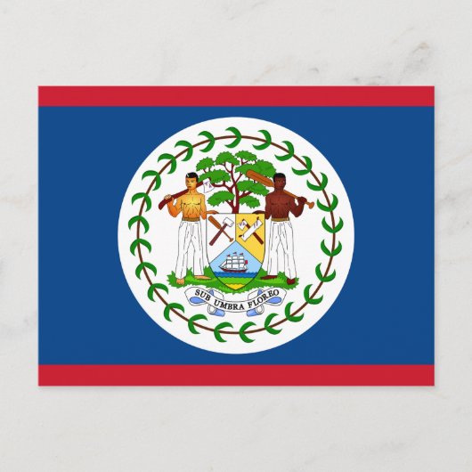 Flagge von Belize Postkarte (Vorderseite)