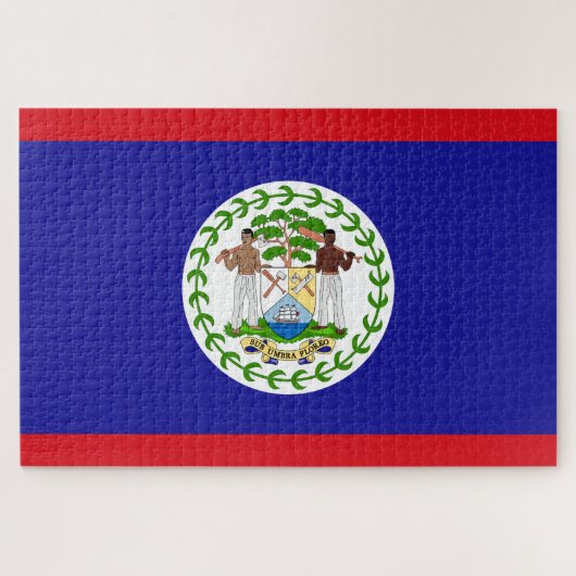 Flagge von Belize Puzzle (Horizontal)