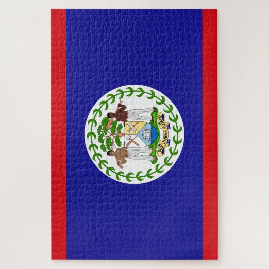 Flagge von Belize Puzzle (Vertikal)