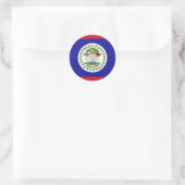 Flagge von Belize Runder Aufkleber (Tasche)