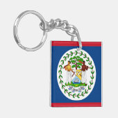Flagge von Belize Schlüsselanhänger (Vorderseite links)
