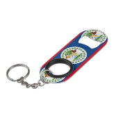 Flagge von Belize Schlüsselanhängerflaschenöffner (Vorderseite Schrägansicht)