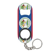 Flagge von Belize Schlüsselanhängerflaschenöffner (Rückseite)