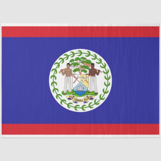 Flagge von Belize Seidenpapier (Vorderseite)