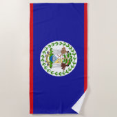 Flagge von Belize Strandtuch (Vorderseite)