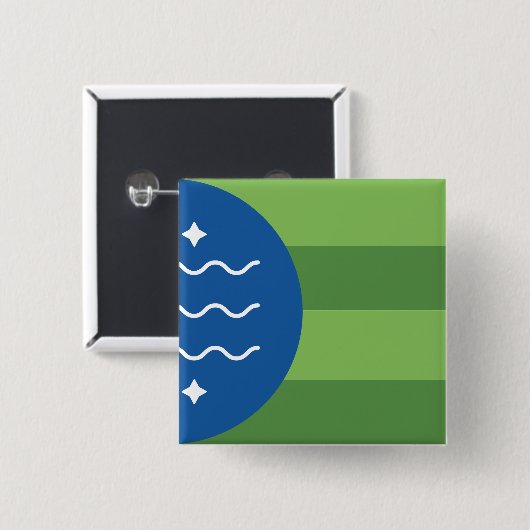 Flagge von Bellingham, Washington Button (Vorne & Hinten)