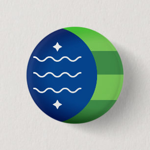 Flagge von Bellingham, Washington Button