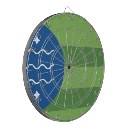 Flagge von Bellingham, Washington Dartscheibe (Vorderseite Links)