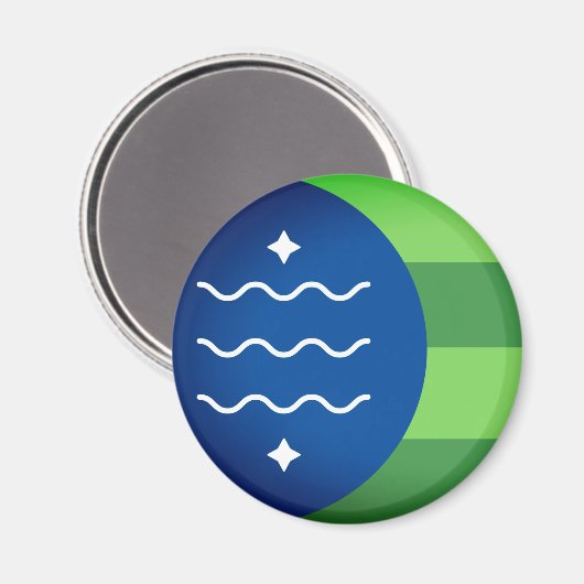 Flagge von Bellingham, Washington Magnet (Vorderseite/Rückseite)