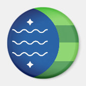 Flagge von Bellingham, Washington Magnet (Vorne)