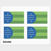 Flagge von Bellingham, Washington Rechteckiger Aufkleber (Blatt)