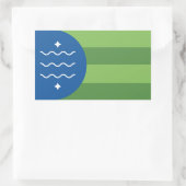 Flagge von Bellingham, Washington Rechteckiger Aufkleber (Tasche)
