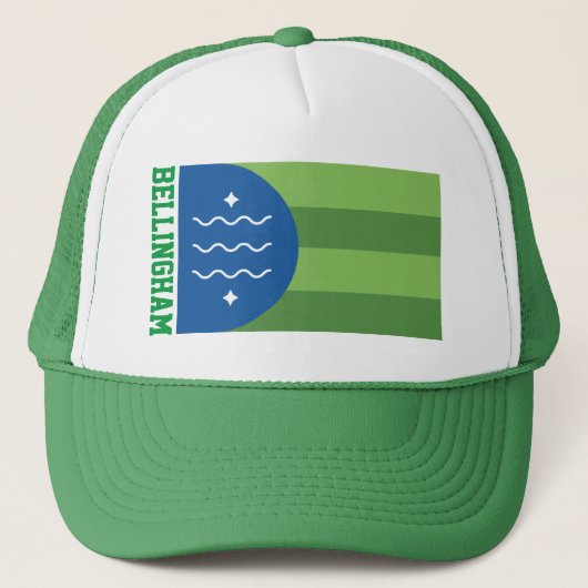 Flagge von Bellingham, Washington Truckerkappe (Vorderseite)