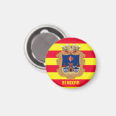 Flagge von Benidorm - Comunidad Valenciana (ESP) Magnet (Vorderseite/Rückseite)