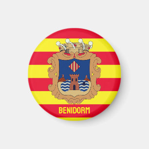Flagge von Benidorm - Comunidad Valenciana (ESP) Magnet
