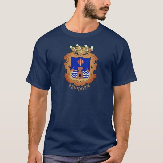 Flagge von Benidorm - Comunidad Valenciana (ESP) T-Shirt (Vorderseite)