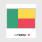 Flagge von Benin Aufkleber (Blatt)