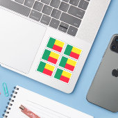 Flagge von Benin - eine Sammlung Aufkleber (Laptop mit iPhone)