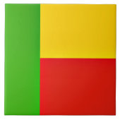 Flagge von Benin Fliese (Vorderseite)