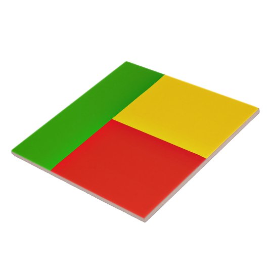 Flagge von Benin Fliese (Seite)