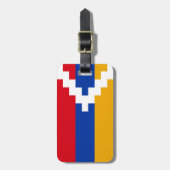 Flagge von Berg-Karabach Gepäckanhänger (Vorderseite vertikal)