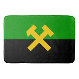 Flagge von Bergarbeitern und Bergarbeitern Badematte