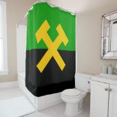 Flagge von Bergarbeitern und Bergarbeitern Duschvorhang (Beispiel)