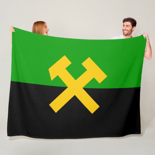 Flagge von Bergarbeitern und Bergarbeitern Fleecedecke (Beispiel)