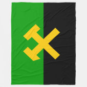 Flagge von Bergarbeitern und Bergarbeitern Fleecedecke (Vorderseite)