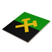 Flagge von Bergarbeitern und Bergarbeitern Fliese (Seite)