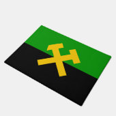 Flagge von Bergarbeitern und Bergarbeitern Fußmatte (Schrägansicht)