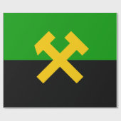 Flagge von Bergarbeitern und Bergarbeitern Geschenkpapier (Flach)